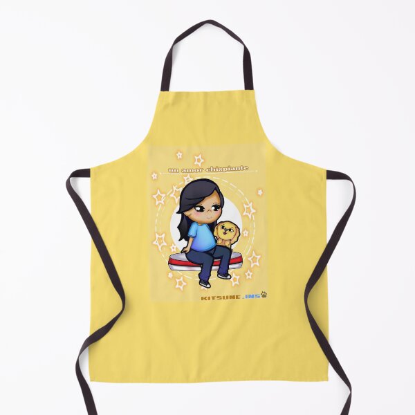 Item preview, starry illustration of a person's love for his yellow pet in chibi style designed and sold by kitsuneins.