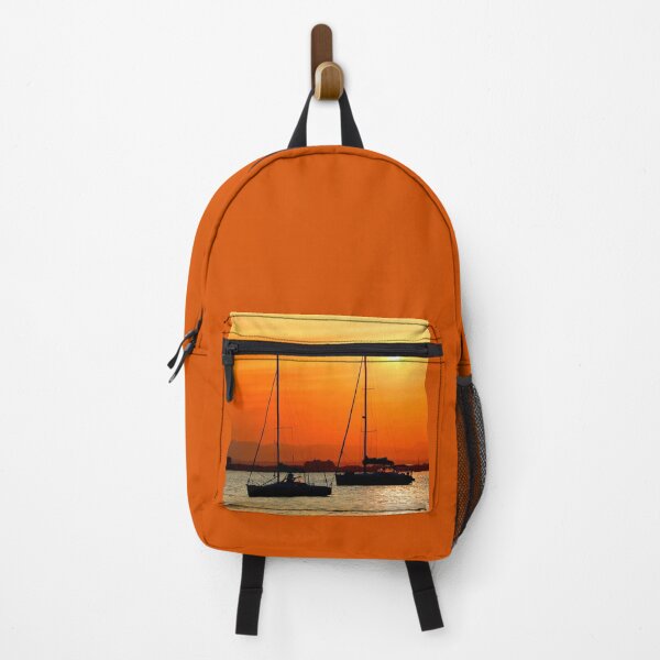 Item preview, MARITIME #34 - Two Silhouetted Sailboats at Anchor at Sunrise/Sunset designed and sold by DEL-Productions.