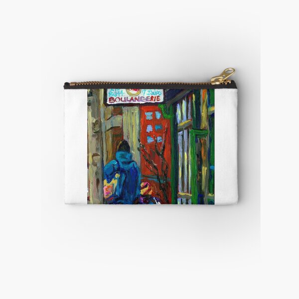 Item preview, MONTREAL BAGEL SHOPS CANADIAN ART WINTER CITY SCENE designed and sold by Carole  Spandau.