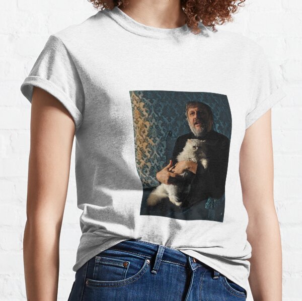 Vista previa del artículo con la obra «Slavoj Zizek with Cat - stylized», diseñado y vendido por jaxxmc.