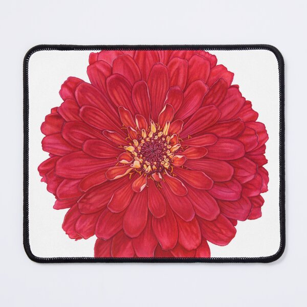 Item preview, Zinnia in Red designed and sold by Suzannah Alexander.