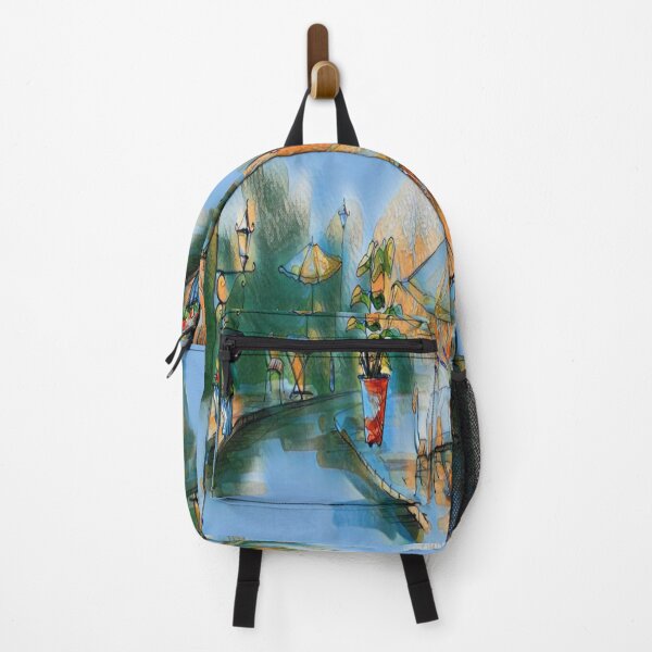 Item preview, Whimsical Parisian cafe art print. designed and sold by Vintage Hustle.