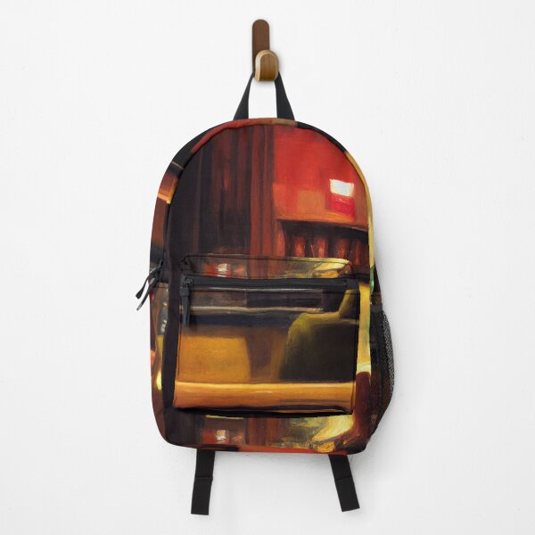 Item preview, Nocturnal Reverie: A Hopper-Inspired Scene of Urban Solitude designed and sold by ZGigerBarker.