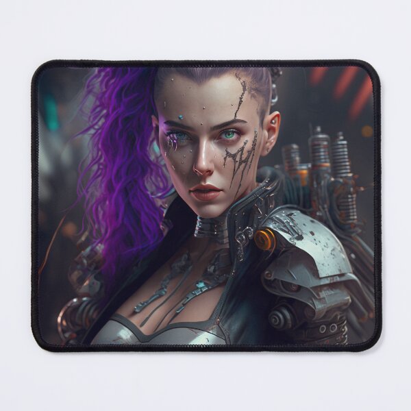 Item preview, Cyberpunk Female Gunslinger designed and sold by AICreateWorlds.