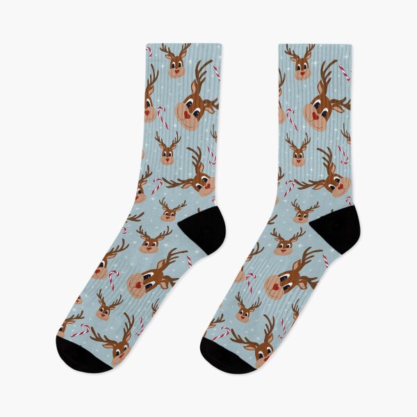 Item preview, Adorable Reindeer Green Pattern Candy Cane Sparkling Snowflakes designed and sold by WeArePear.