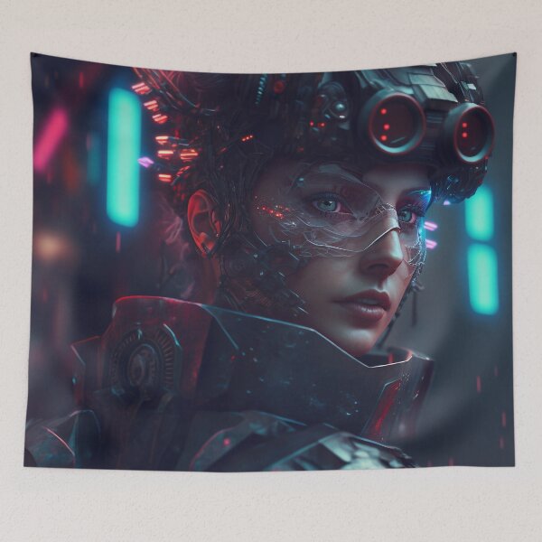 Item preview, Female Cyberpunk Sniper  designed and sold by AICreateWorlds.