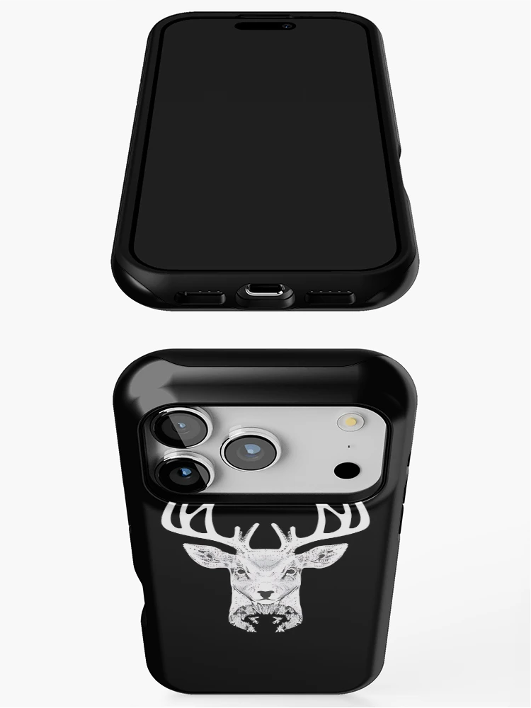 Thumbnail 3 of 4, iPhone Case, Deer Evolution Abstract Design designed and sold by Litheon.