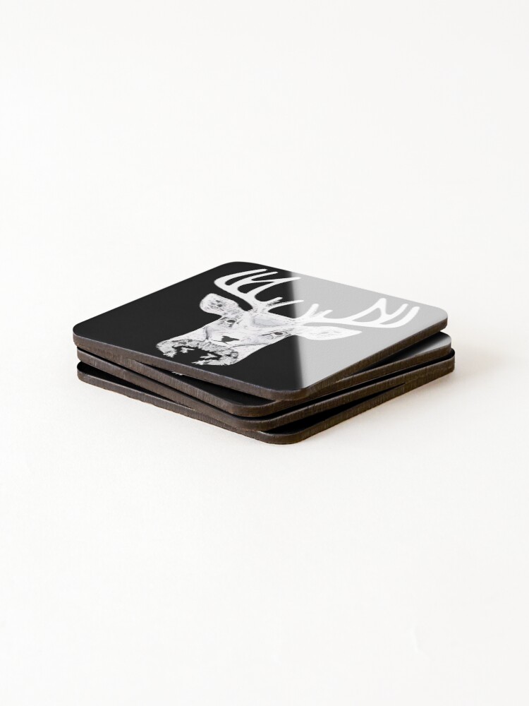 Thumbnail 4 of 5, Coasters (Set of 4), Deer Evolution Abstract Design designed and sold by Litheon.