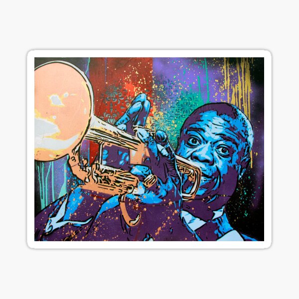 Louis Armstrong Pop Sticker