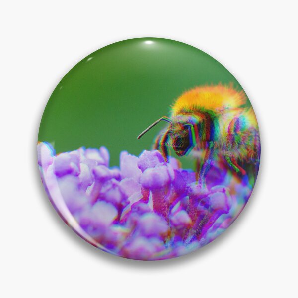 Item preview, Psychedelic Bee on Purple Flowers designed and sold by Stonio.