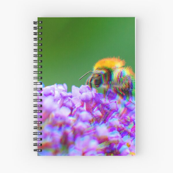 Item preview, Psychedelic Bee on Purple Flowers designed and sold by Stonio.