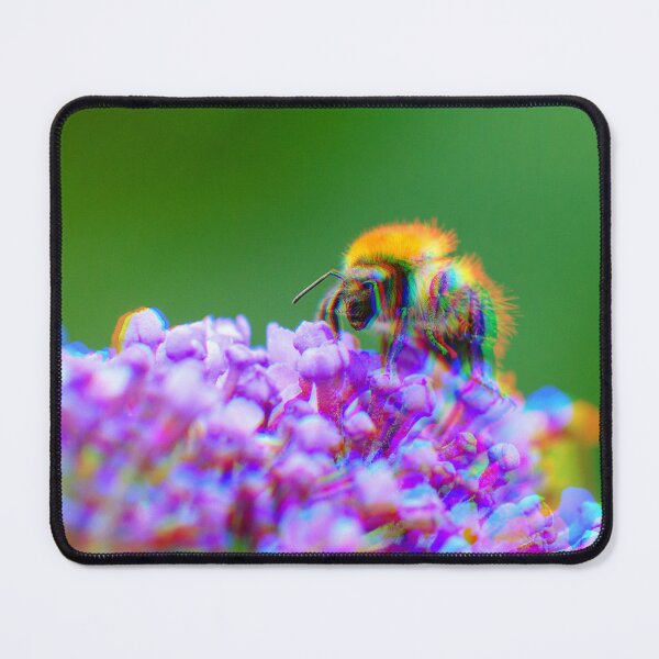 Item preview, Psychedelic Bee on Purple Flowers designed and sold by Stonio.