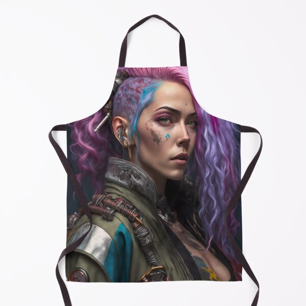 Item preview, Pink and Purple Haired Female Anarchist designed and sold by AICreateWorlds.