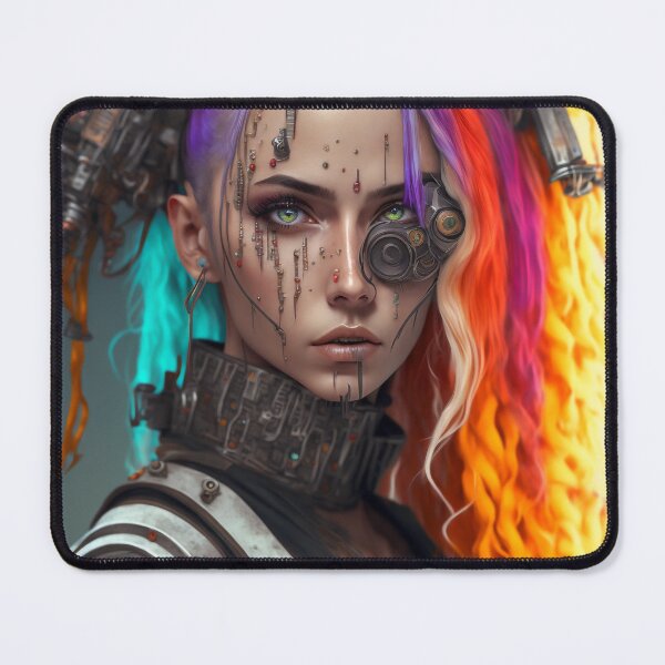 Item preview, Post Apocalyptic Cyberpunk Anarchist with Robotic Arm designed and sold by AICreateWorlds.