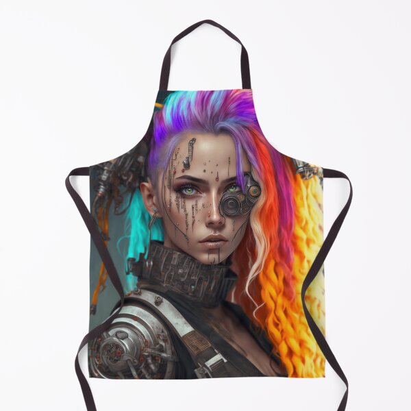 Item preview, Post Apocalyptic Cyberpunk Anarchist with Robotic Arm designed and sold by AICreateWorlds.