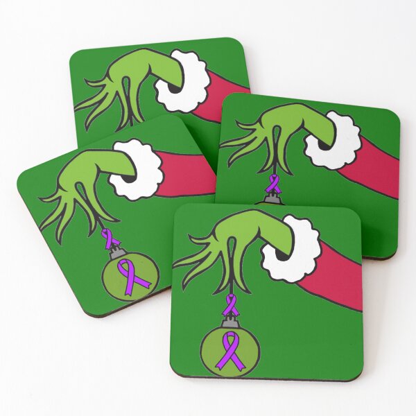 Item preview, The Green Mean One Holding a Awareness Ribbon (Purple) designed and sold by Chronic Illness Awareness Shop.