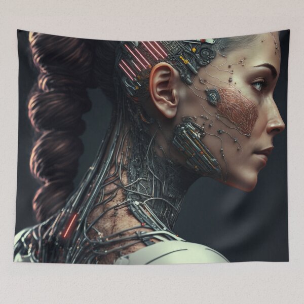 Item preview, Cyberpunk Augmented Female designed and sold by AICreateWorlds.