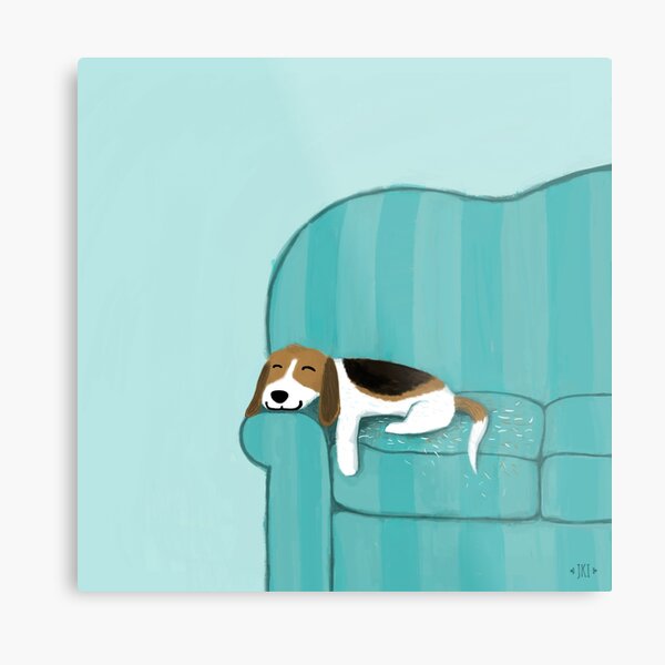 BEAGLE dog art PRINT poster gift JSCHMETZ modern folk kitchen cereal 13x19