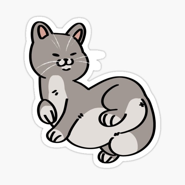 Fat Tux Tabby Grey Cat