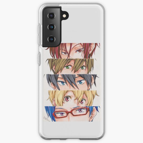 ¡Gratis! Ojos del club de natación Iwatobi Funda blanda para Samsung Galaxy
