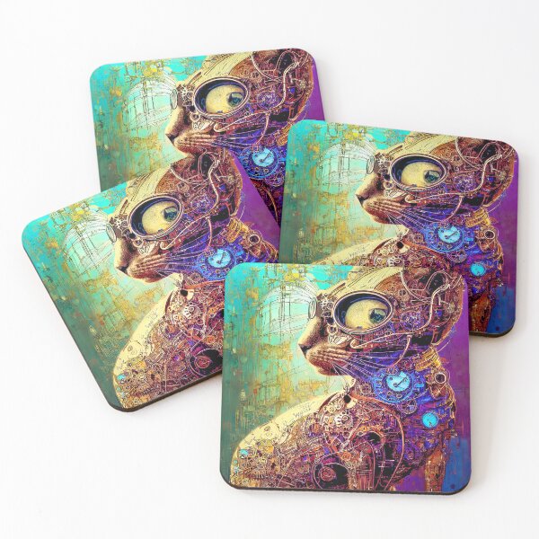 Item preview, Steampunk Robot Cat designed and sold by Elisabeth Lucas.