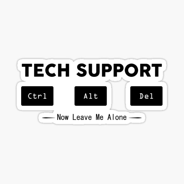 Tech Support Ctrl Alt Dlt Sticker
