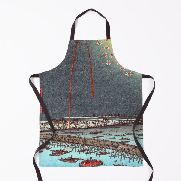 Item preview, 1858 Fireworks at Ryogoku Bridge by Hiroshige designed and sold by historicimage.