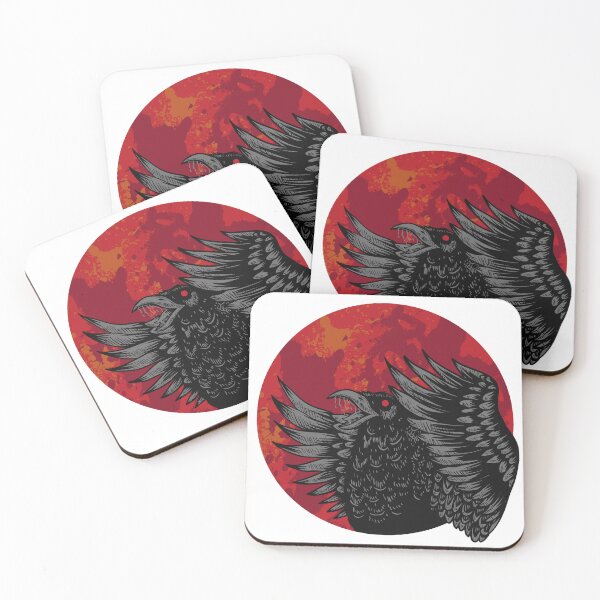 Item preview, Silhouette of Crow  & Silhouette of Blood Moon designed and sold by ASLI-SH.