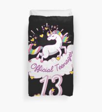 Unicorn Official 13 Teenager, For Teen Girls Gift For 13th Birthday Unicorn Teen T-Shirt Sweater Hoodie Iphone Samsung Phone Case Coffee Mug Tablet Case Duvet Cover