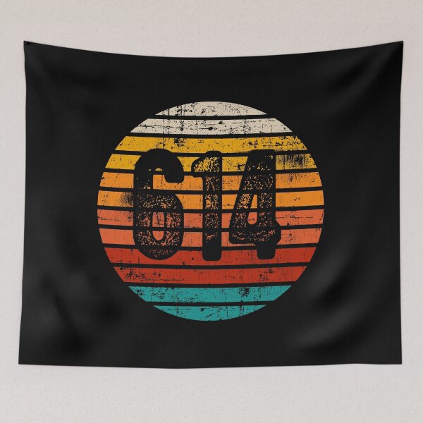 Item preview, Distressed Vintage Sunset 614 Area Code designed and sold by Gold Wings Tees.