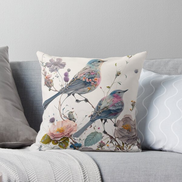 Artikelvorschau, Bunte Aquarellvögel und -blumen entworfen und verkauft von printiesart.