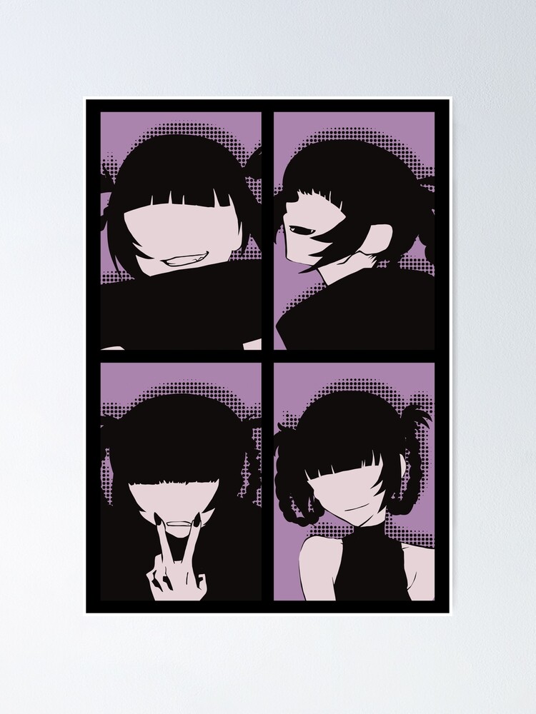 Call of the Night Anime Characters Nazuna Nanakusa Faceless in Cool 4  Panels Pop Art Style