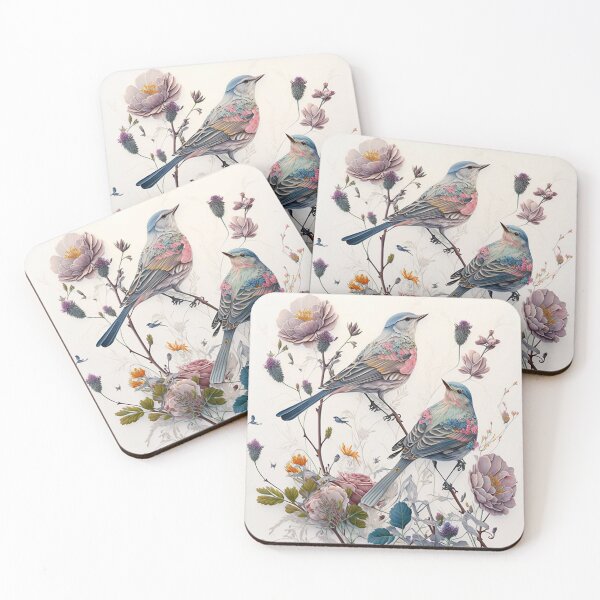 Artikelvorschau, Bunte Aquarellvögel und -blumen 11 entworfen und verkauft von printiesart.