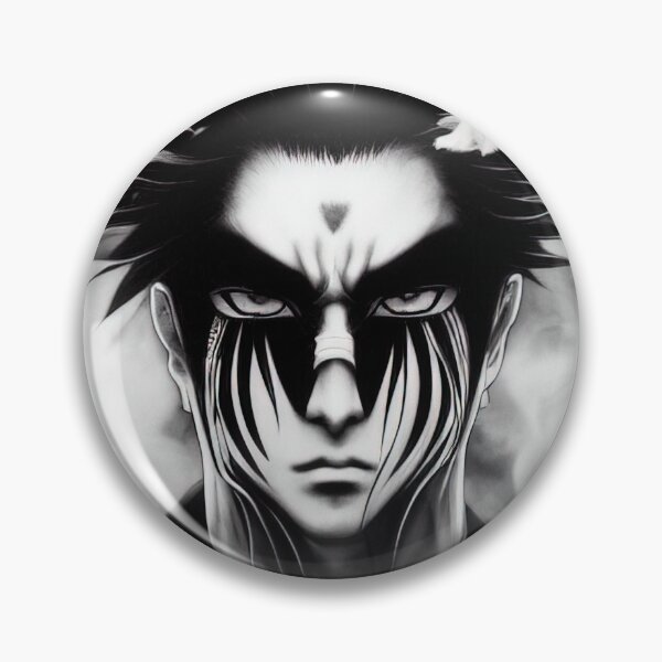 Artikelvorschau, Schwarz-weißer wütender Yakuza-Anime-Held entworfen und verkauft von Karmanto.