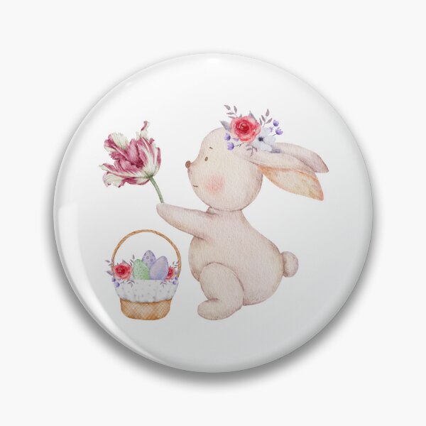 Artikelvorschau, Osterhase mit Tulpe und Eierkorb entworfen und verkauft von silviaol.