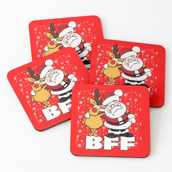 Item preview, Santa Claus and Rudolph the Red Nosed Reindeer Best Friends Forever Merry Christmas designed and sold by theflandonian.