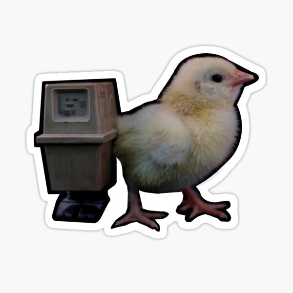 Baby chicken with GNK Power Droid Sticker