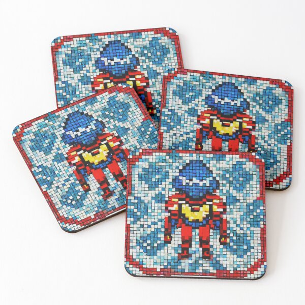 Item preview, Retro game public domain superhero, tiles mosaic style  designed and sold by spinolator.