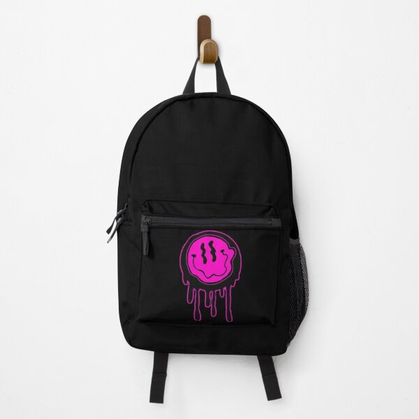 Drippy Melting Smiley - Light Pink Backpack for Sale by Art by