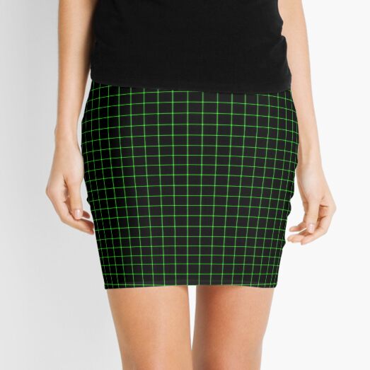lime green plaid skirt