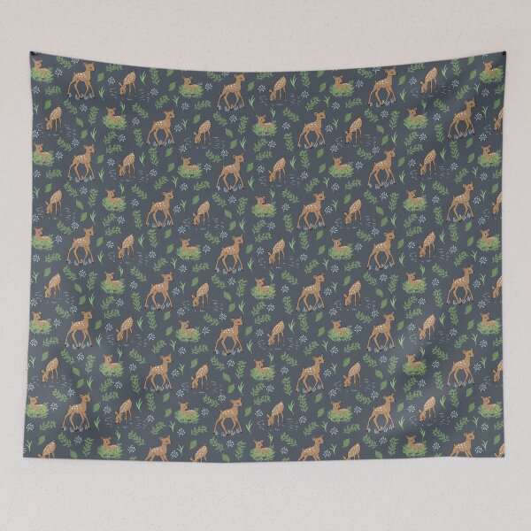Item preview, Spring Fawns Pattern - Dark designed and sold by sunlightforest.