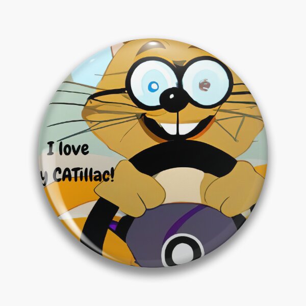 Item preview, Funny, happy cat drives his CATillac car wall art. Cartoon, funny cat wall art as prints, on canvas, or large posters. Wall art decor for your home. Choice of print sizes. designed and sold by JoelsCorner.