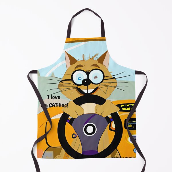 Item preview, Funny, happy cat drives his CATillac car wall art. Cartoon, funny cat wall art as prints, on canvas, or large posters. Wall art decor for your home. Choice of print sizes. designed and sold by JoelsCorner.