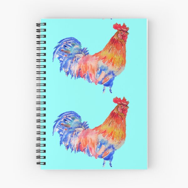 Item preview, Rooster Chicken Watercolor Painting on Aqua designed and sold by Sarah  Rajkotwala.