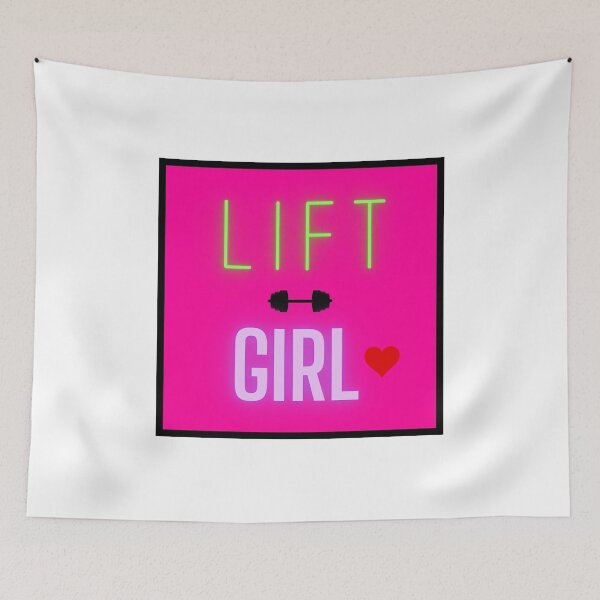 Item preview, POWER LIFT GIRL#2 PINK WHITE BACKGROUND BAR BELL designed and sold by EllieMonroe.