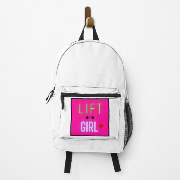Item preview, POWER LIFT GIRL#2 PINK WHITE BACKGROUND BAR BELL designed and sold by EllieMonroe.