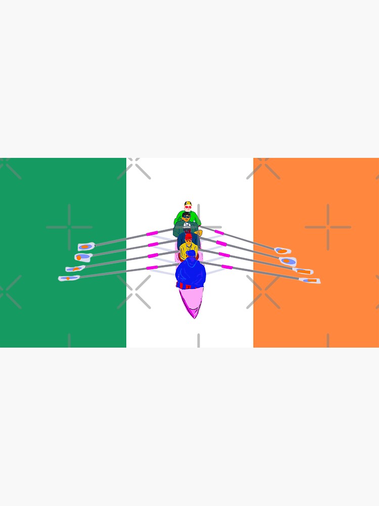 "Rowers Rowing on Irish Flag" Sticker for Sale by images2delight Redbubble