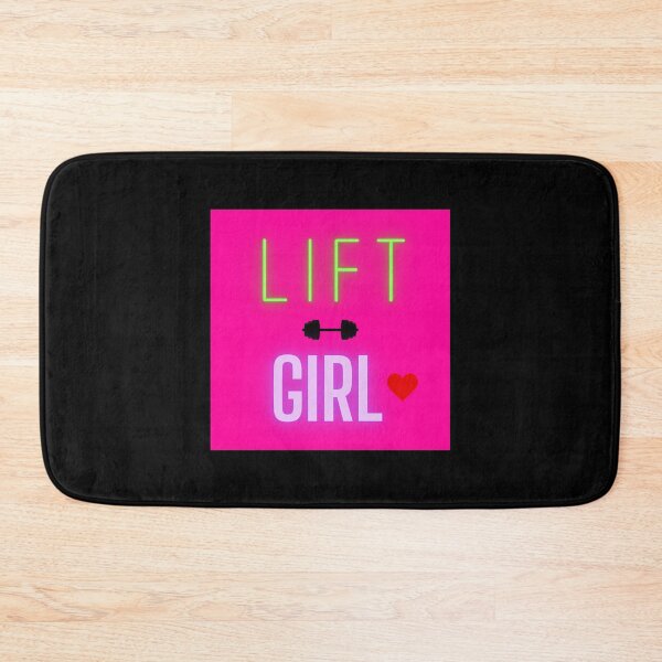 Item preview, LIFT GIRL #3 PINK BLACK BACKGROUND BAR BELL designed and sold by EllieMonroe.