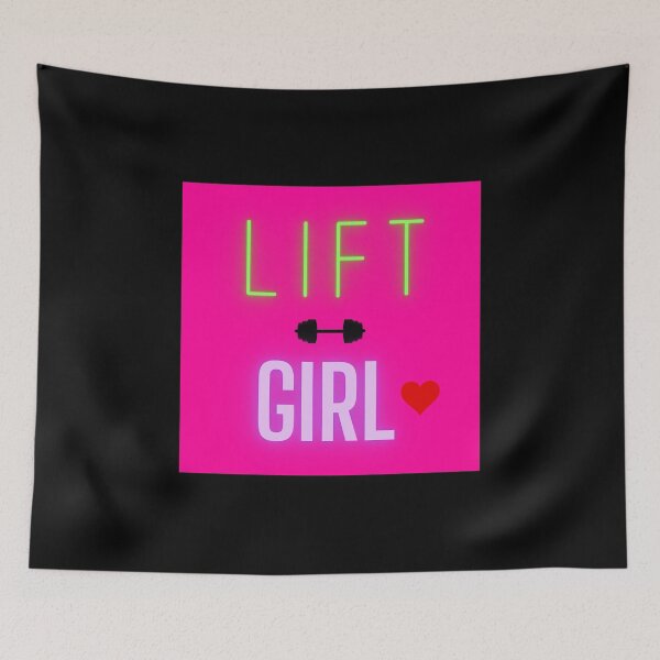Item preview, LIFT GIRL #3 PINK BLACK BACKGROUND BAR BELL designed and sold by EllieMonroe.