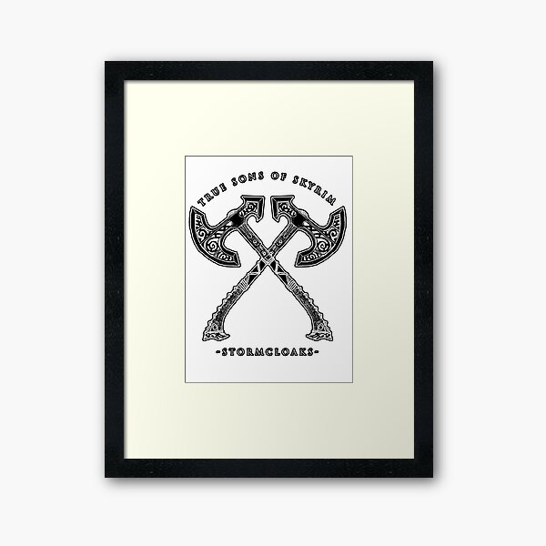 Skyrim Tattoo Wall Art Redbubble